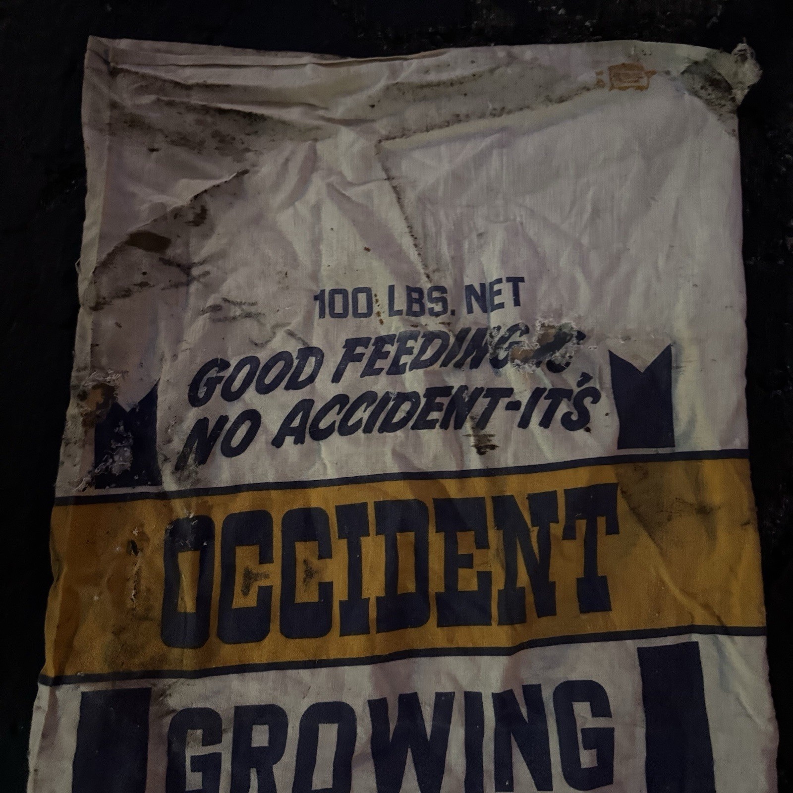 Russell Miller Milling Company 100lb Occident Cloth Feed Sack Minneapolis Minn