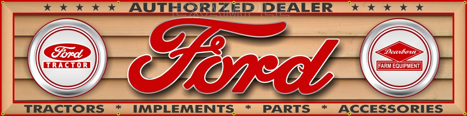 FORD TRACTOR DEARBORN FARM DEALER LETTER SIGN REMAKE BANNER ART MURAL XXL SIZES