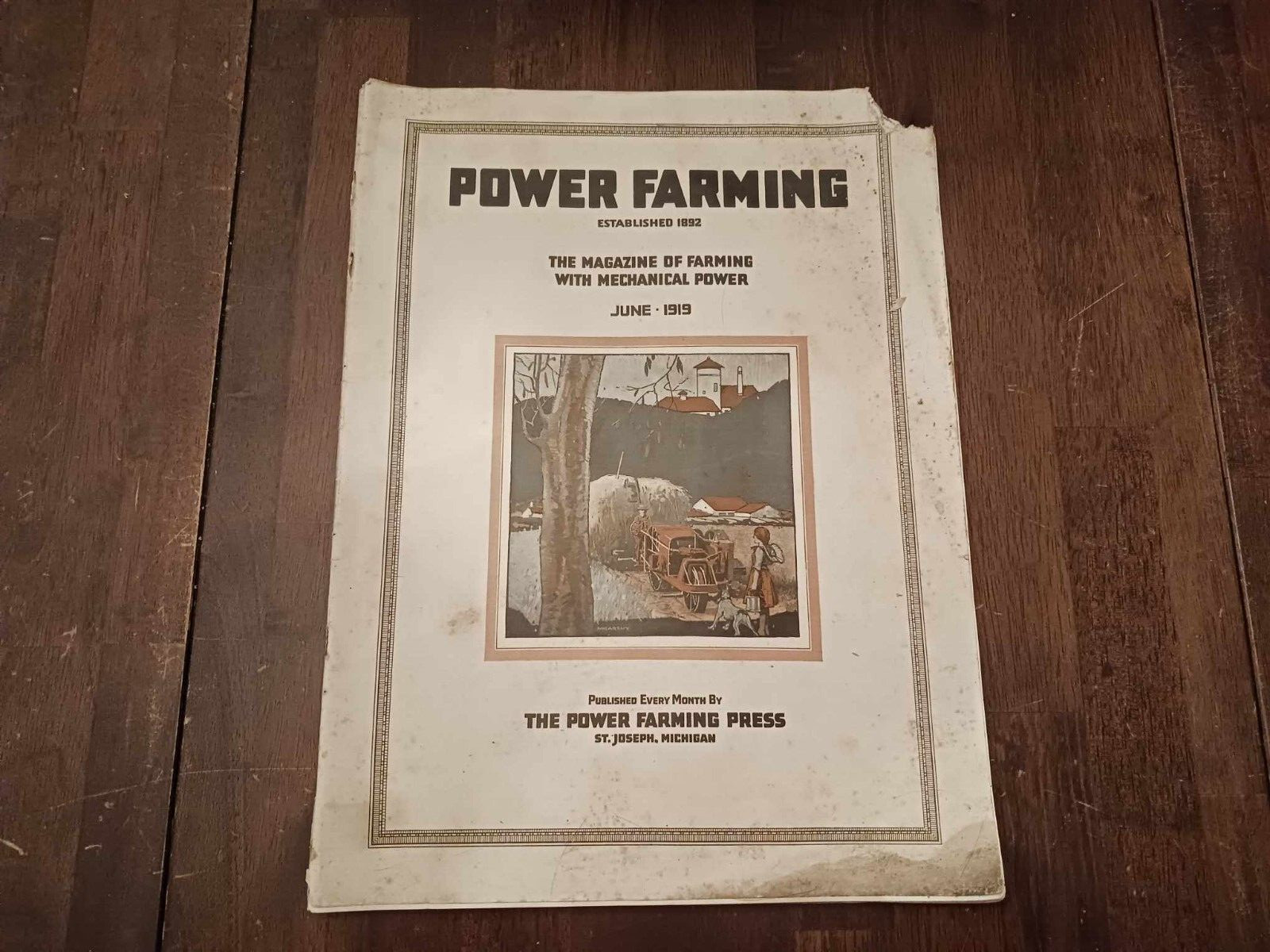 Vintage Magazine Power Farming June 1919 Ads Photos Farming News
