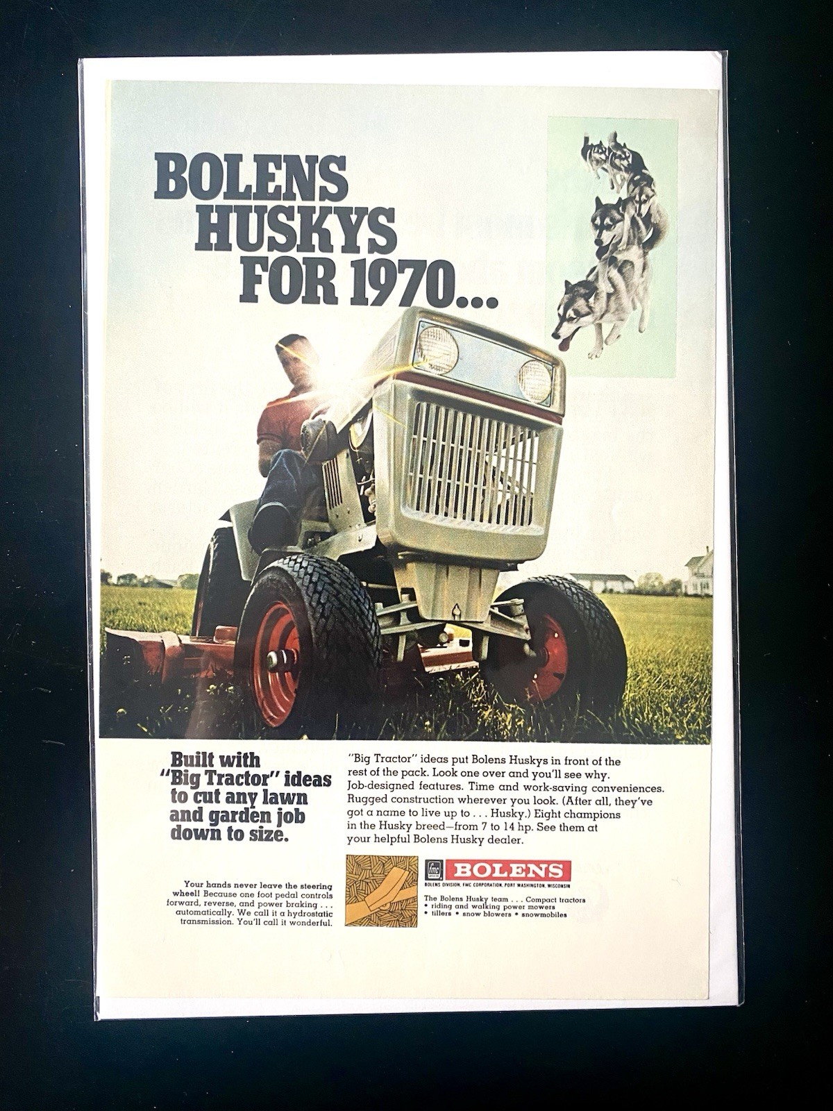 Lot 11 Vintage Lawn Tractor Ads 60s–70s Bolens Husky Gravely Cub Cadet GE
