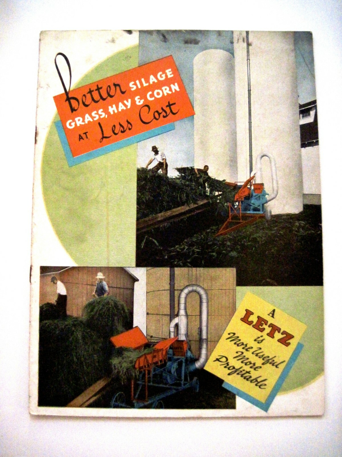 1939 Catalog « Letz » Farm Equipment w/ (4) Pamphlets – Describes Cows Stomach *