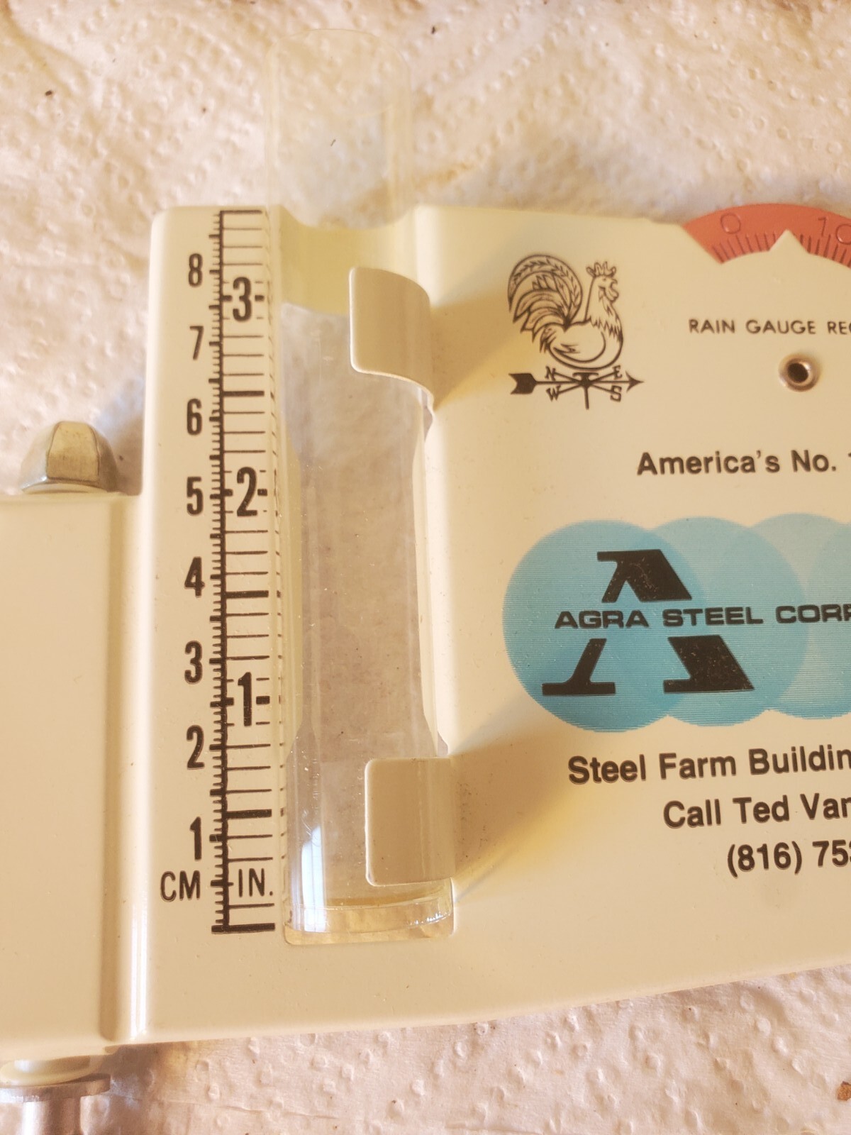 Metal Rain Guage Agri Steel Farm Buildings & Grain Bins Ted Vance Plastic Tube