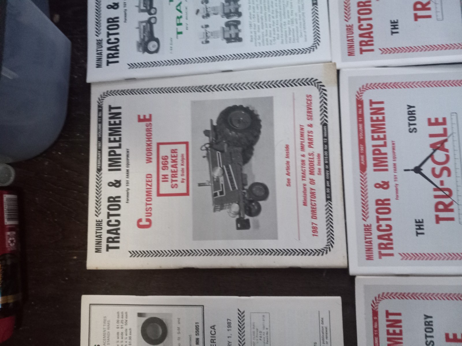 Vintage Miniature Tractor & Implement Magazine Lot Of 12 January to December 87
