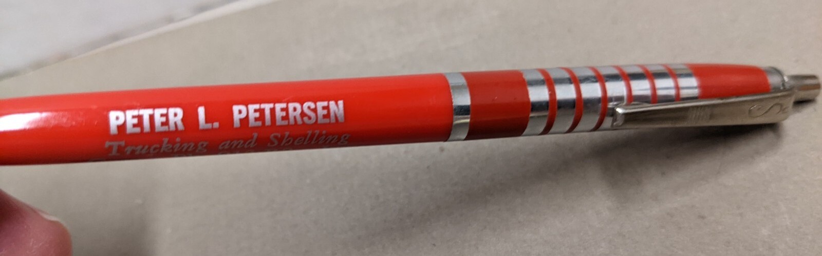 Vintage Peter Petersen Trucking And Shelling Phone 913R2 Gray Iowa IA Pen