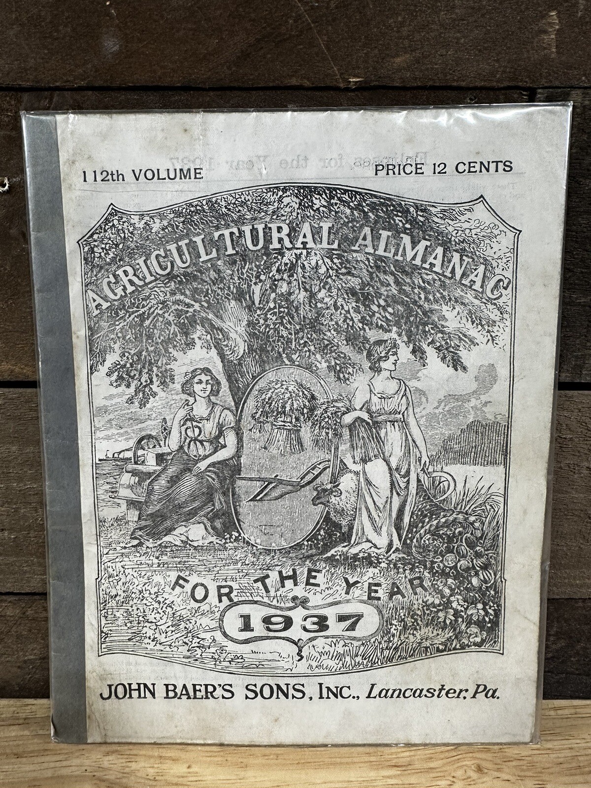 Vintage 1937 John Baer&rsquo;s Sons Lancaster PA Agricultural Almanac #1