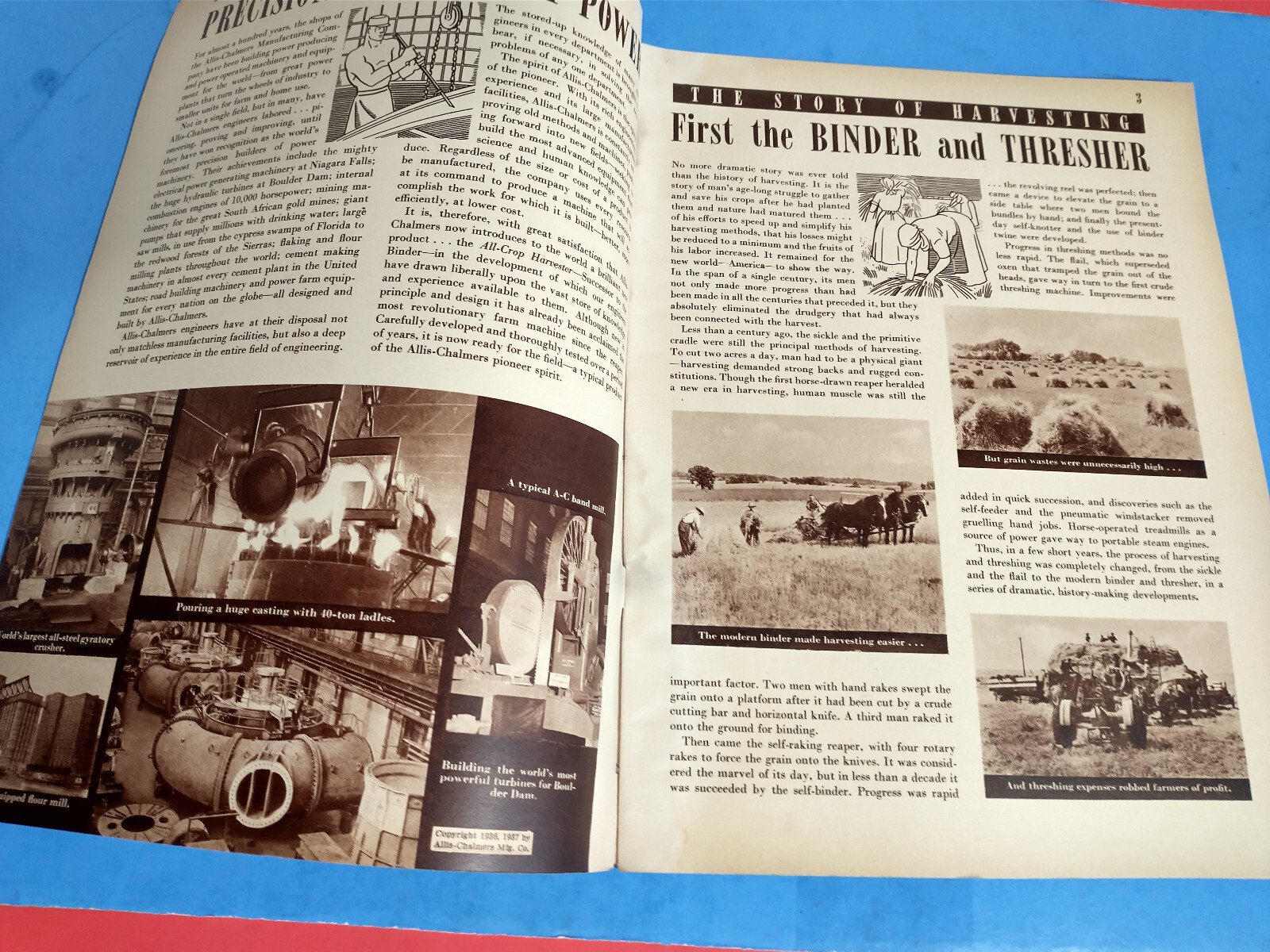 ALLIS CHALMERS ALL CROP HARVESTER TRACTOR BROCHURE ORIGINAL 40 PAGE BOOKLET