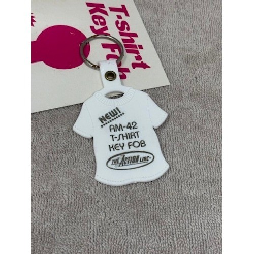 Vintage Monsanto Chemicals Advertising T-Shirt Keychain Key Fob White