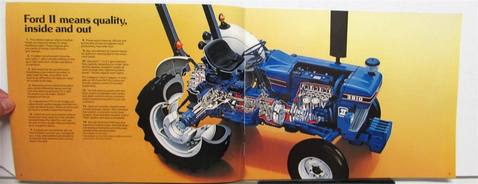1986 Ford 32 52HP Tractors Specifications Agriculture Sales Brochure