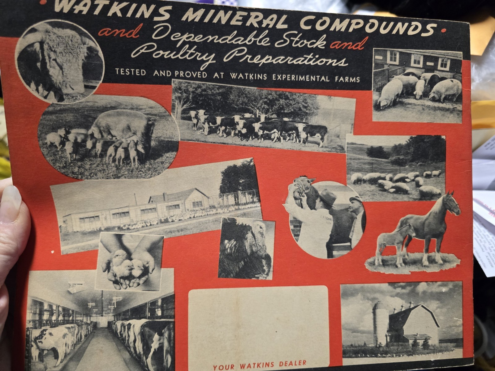 Vintage 1944 Watkins Farm Record Book ( Income & Expenses)