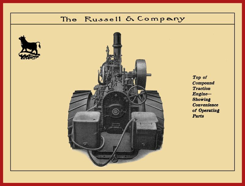 1908 Russell Compound Steam Traction Engine NEW Metal Sign: Massillon, OhiO