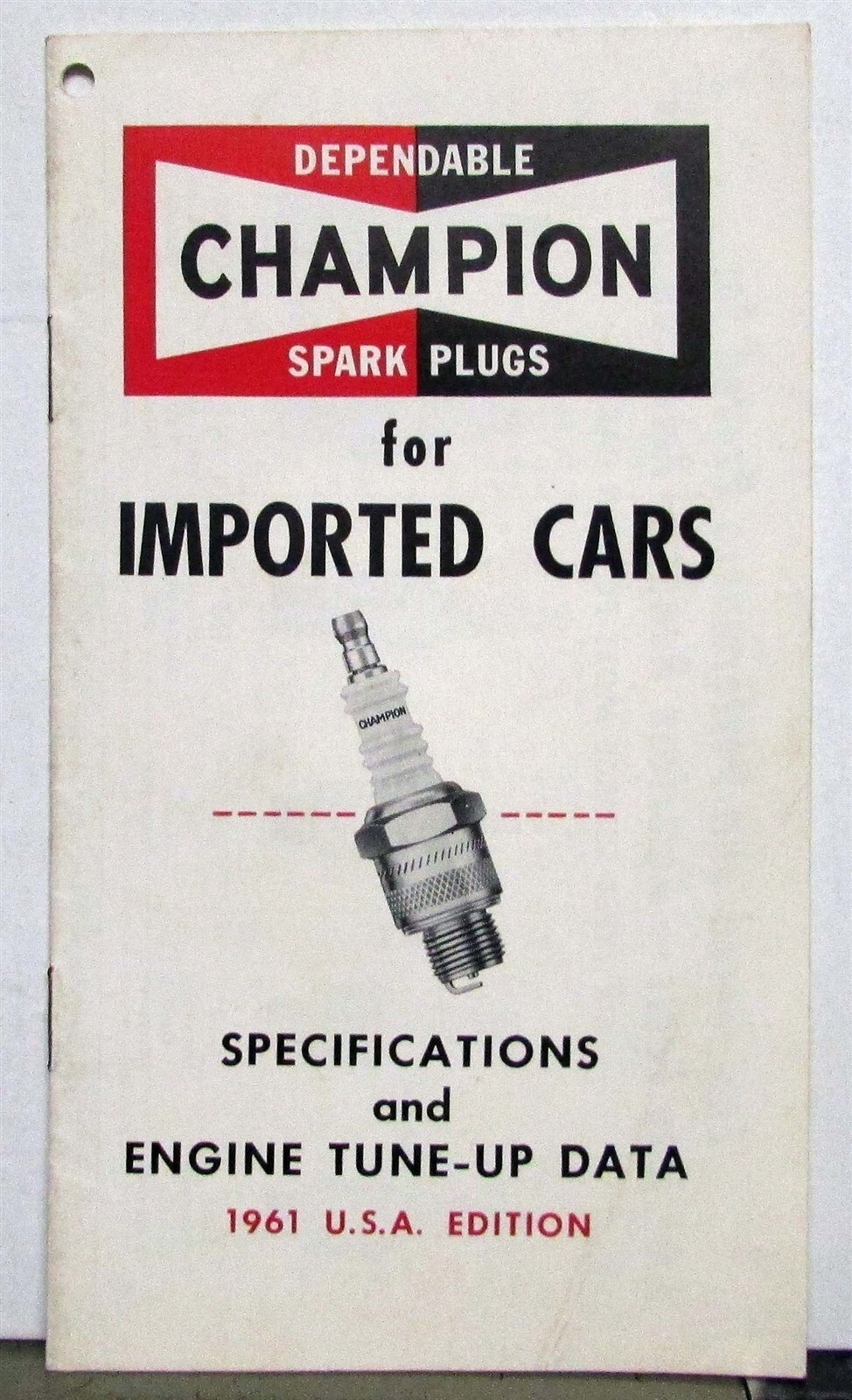 1961 Champion Spark Plugs For Imported Cars Specs Engine Tune-Up Sales Brochure