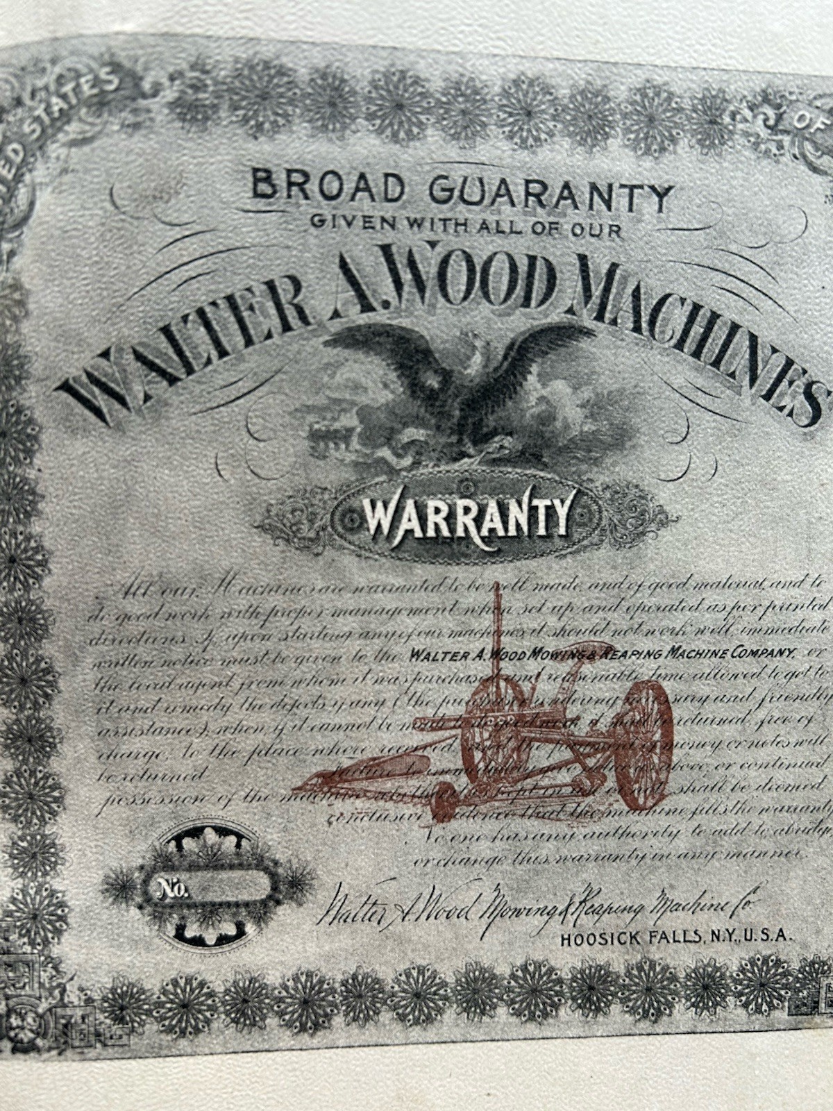 Antique Walter A. Wood Mowing & Reaping Machine Farm Machinery Catalog Jan 1895