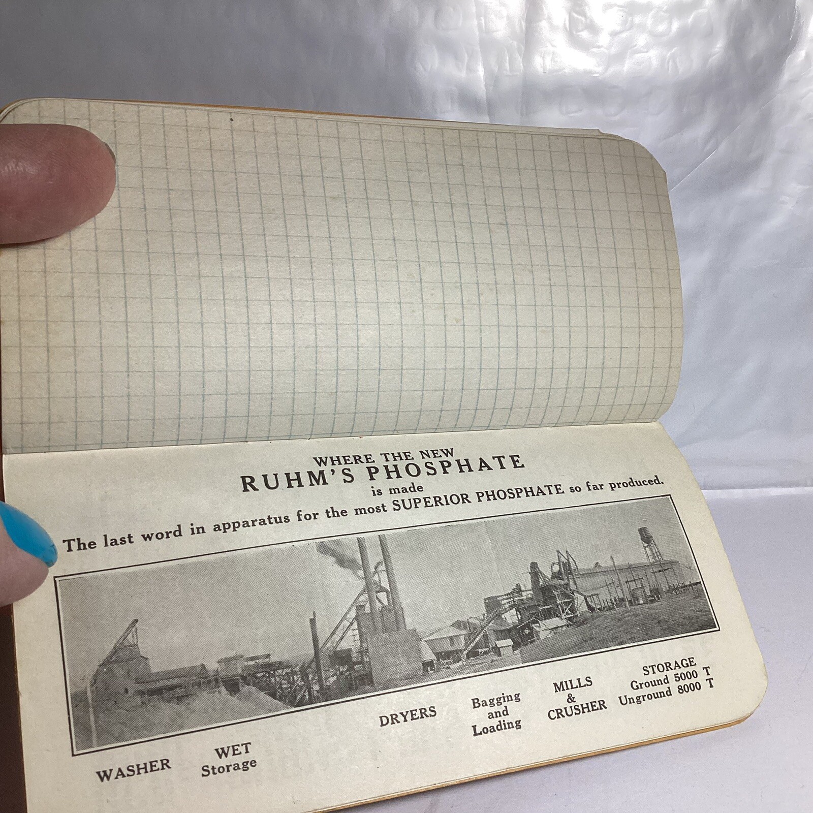 1938 FARM POCKET NOTEBOOK HOW TO INCREASE FARM PROFITS RUHM PHOSPHATE CO TN