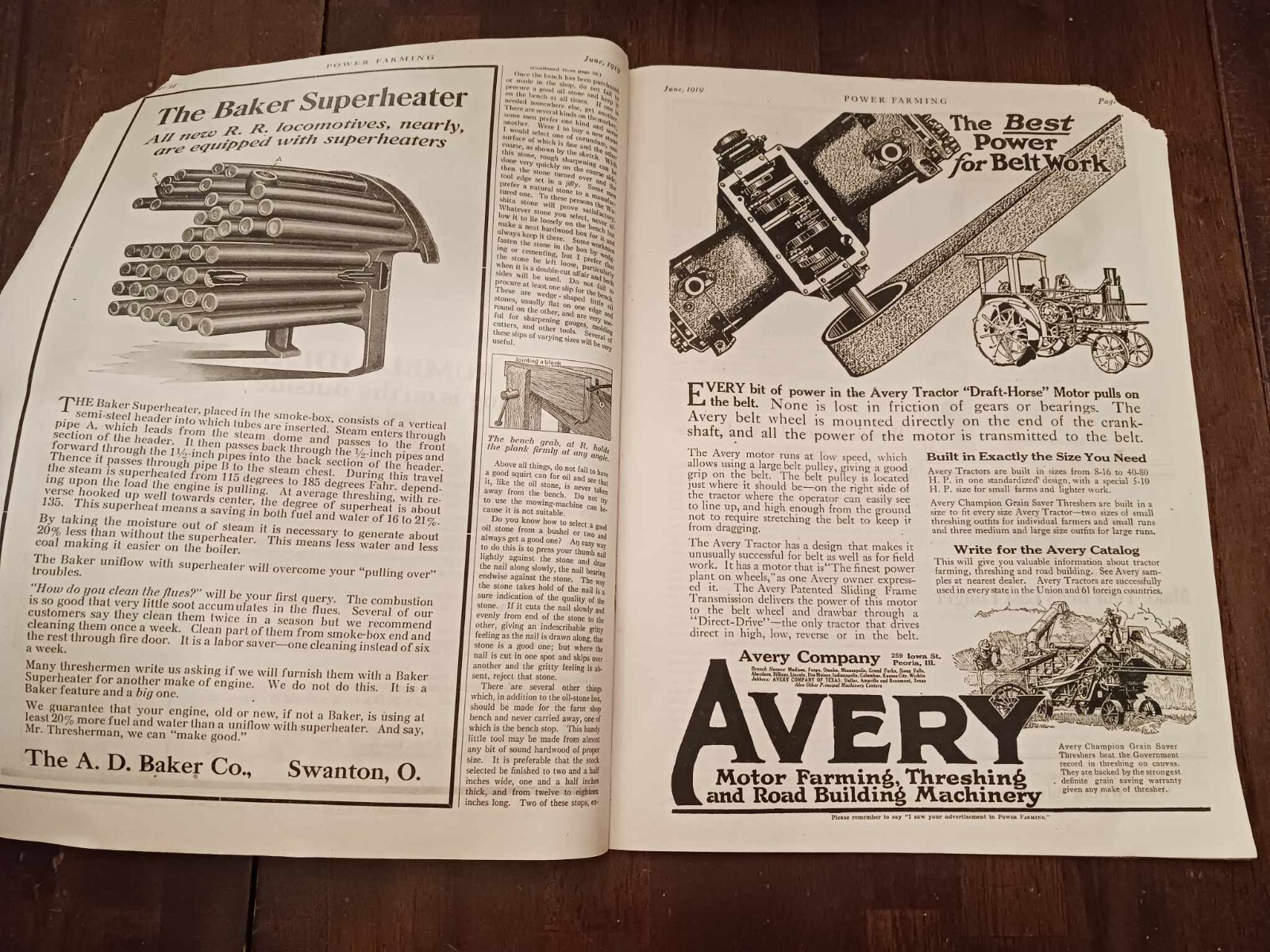 Vintage Magazine Power Farming June 1919 Ads Photos Farming News