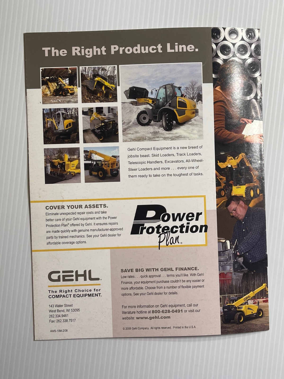 GEHL Full Line All Wheel Steer Loaders Sales Brochure *2008* (Showroom Book)