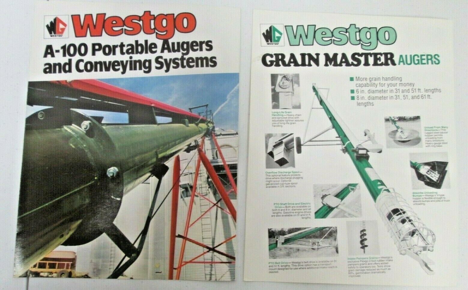 Westgo A-100 Portable Augers and Conveying Systems Sales Brochure Specifications