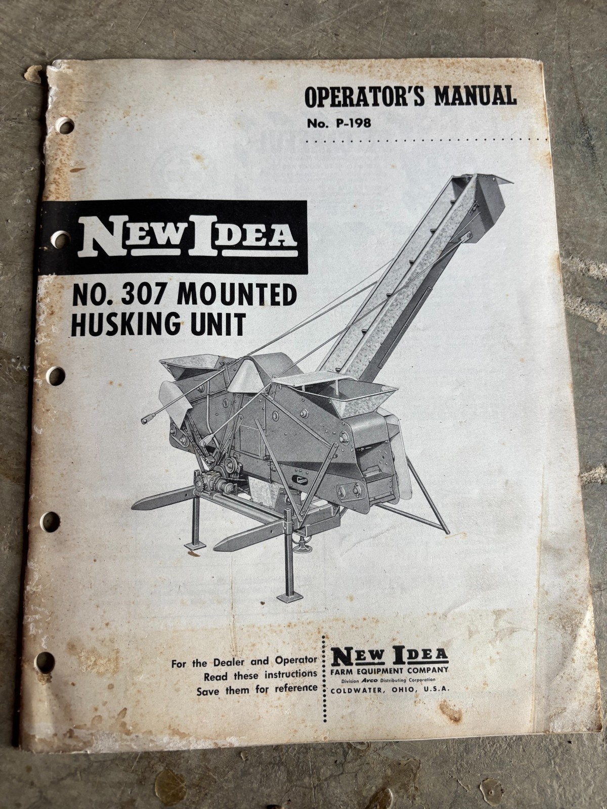 New Idea 307 Mounted Husking Unit Operator&rsquo;s Manual AMIL26