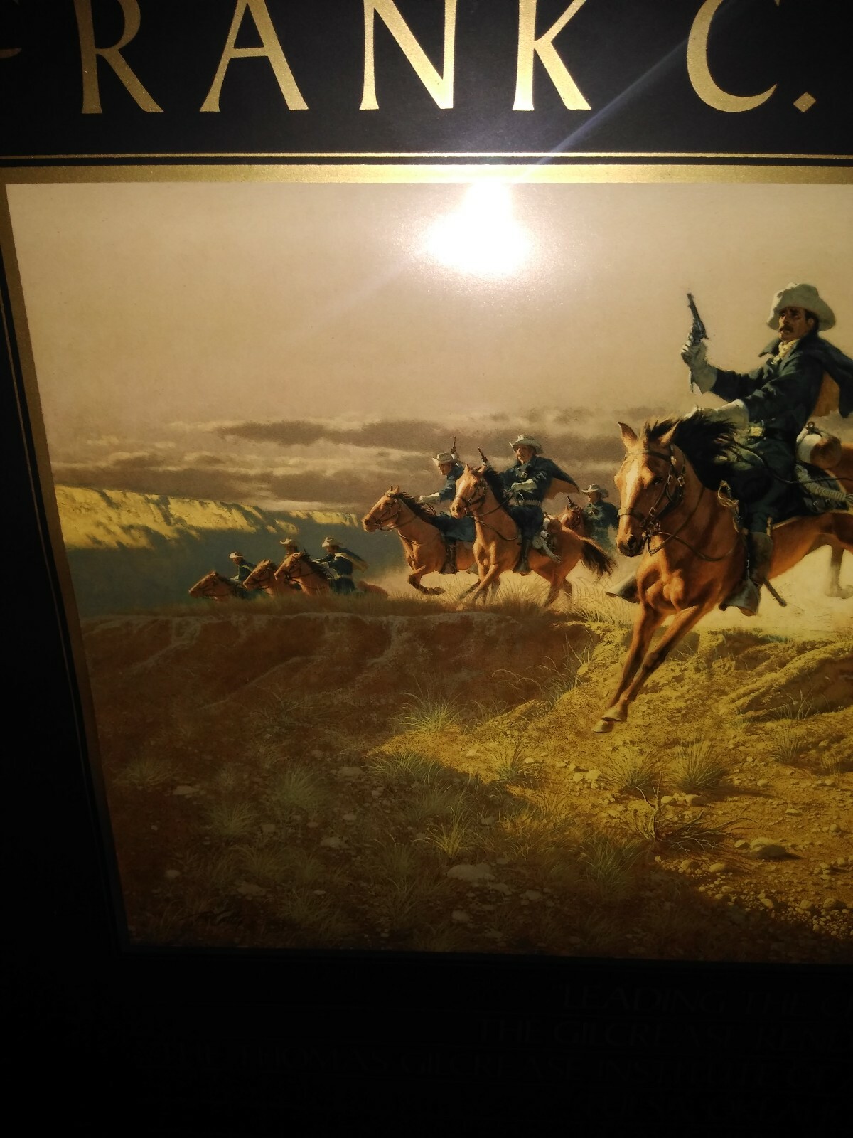 Frank C. McCarthy Leading the Charge Gilcreace Redevous 84 24×30 framed w/ cert