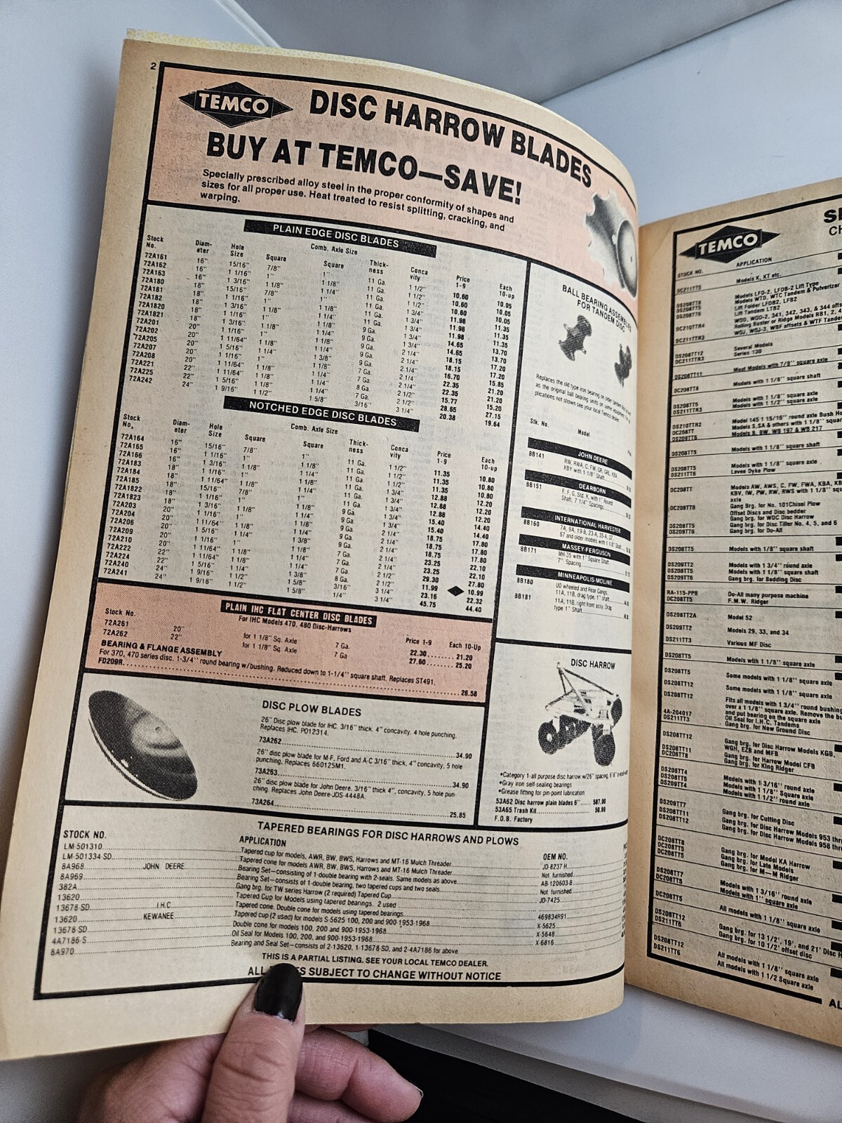 1983 Temco Tractor Parts Catalog Brusnahans