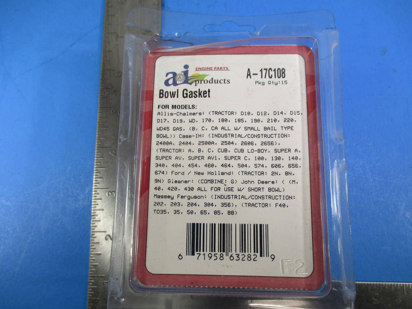 A & I Products Bowl Gasket Part # A-17C108 NOS New in Package NOS2