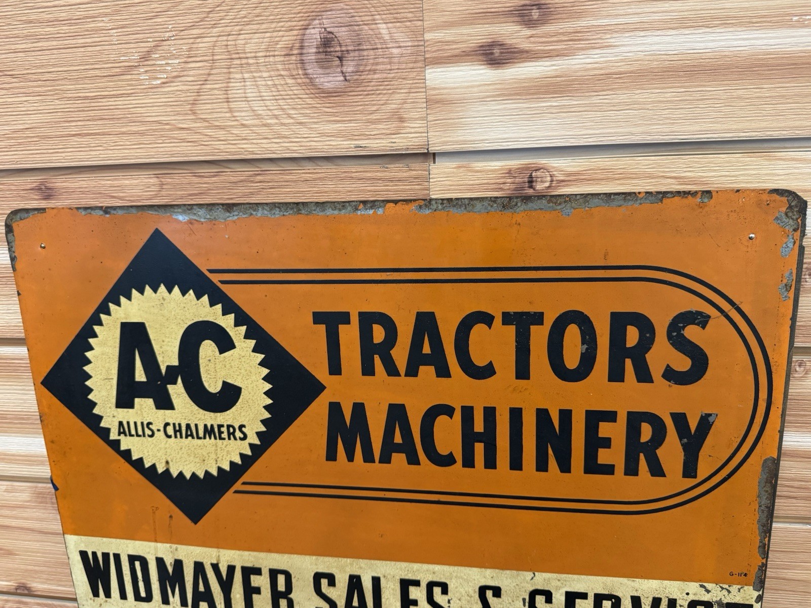 Vintage Allis-Chalmers Tractors & Machinery Dealer Advertising Sign Michigan