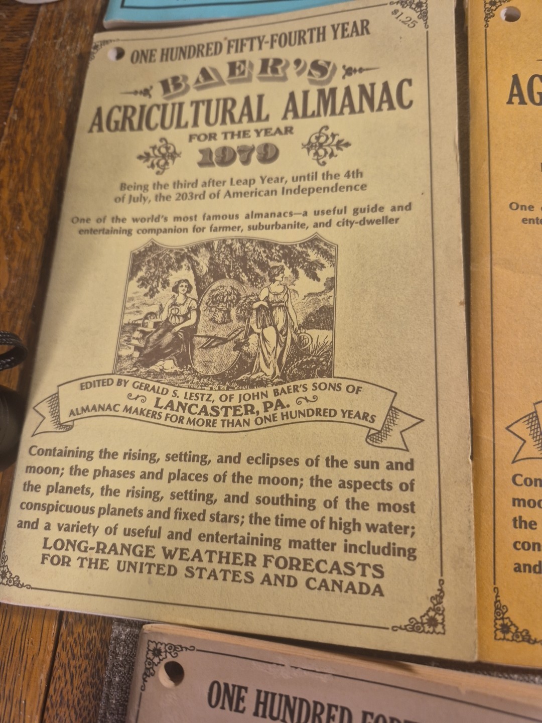 Vtg 8 John Baer&rsquo;s Sons Agricultural Almanac Lancaster PA Farmers Almanac