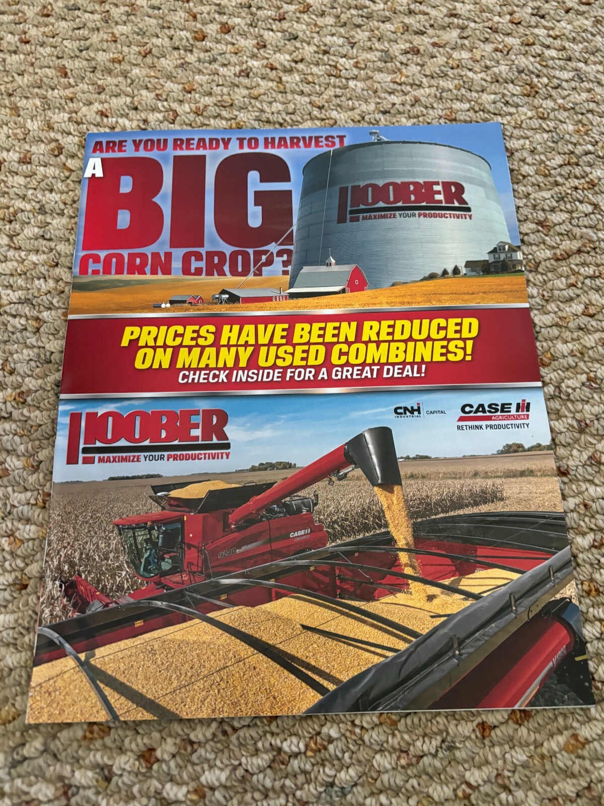 Case International Hubers Used Combine Mailer Brochure FCCA24