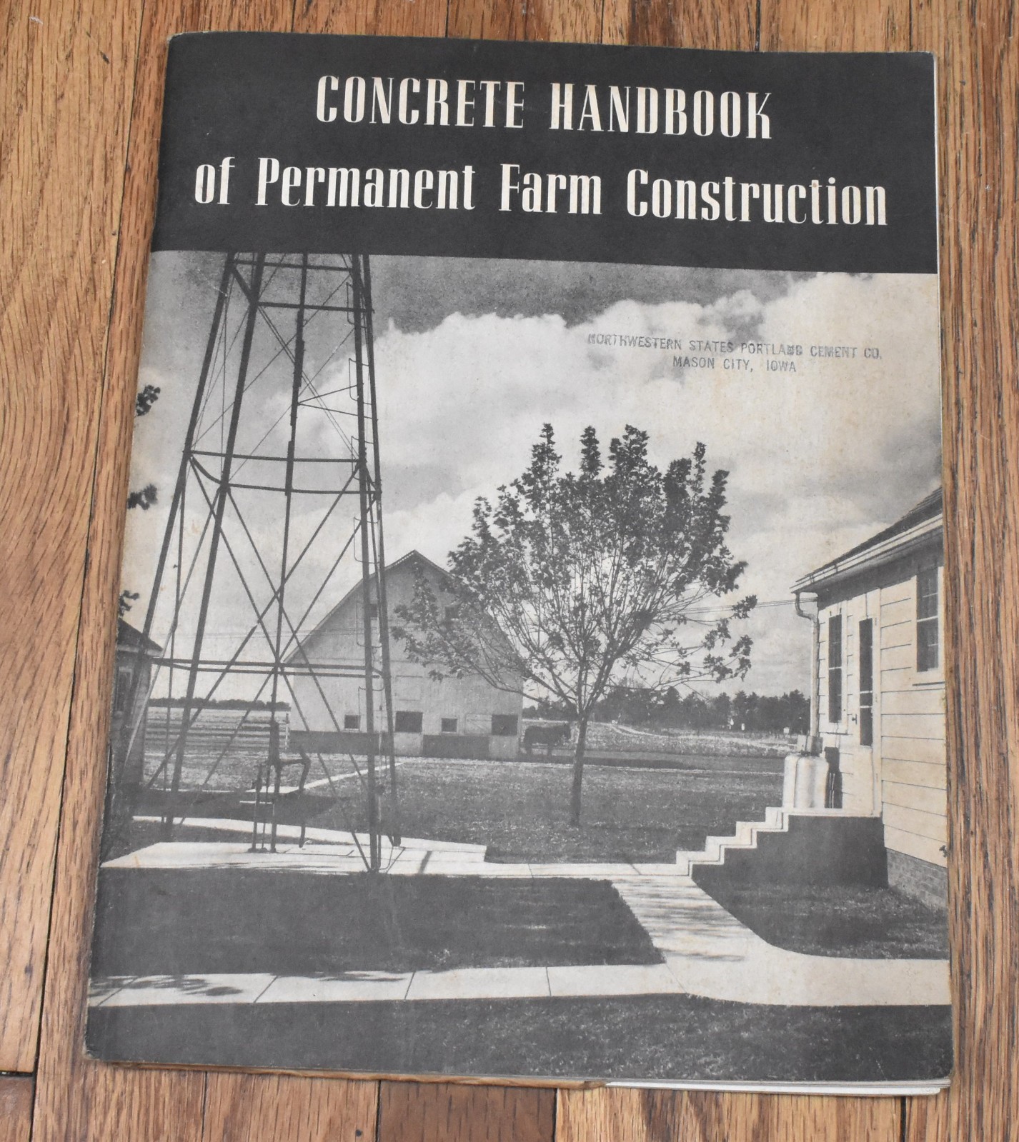 Vintage 1943 Concrete Handbook for Permenant Farm Construction Sales Brochure