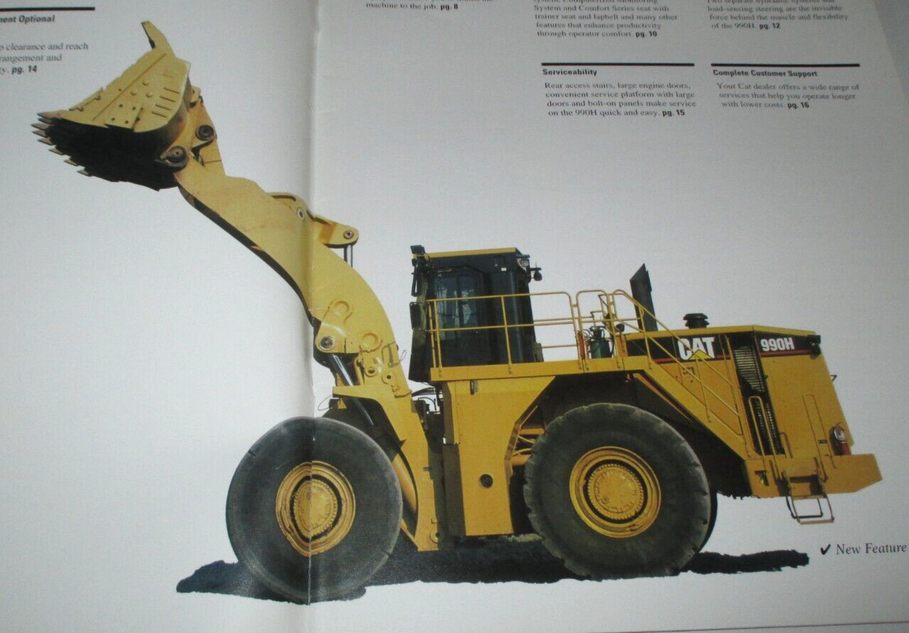 Caterpillar 990H Wheel Loader Sale Brochure Literature AEHQ5688 2005 ORIGINAL!