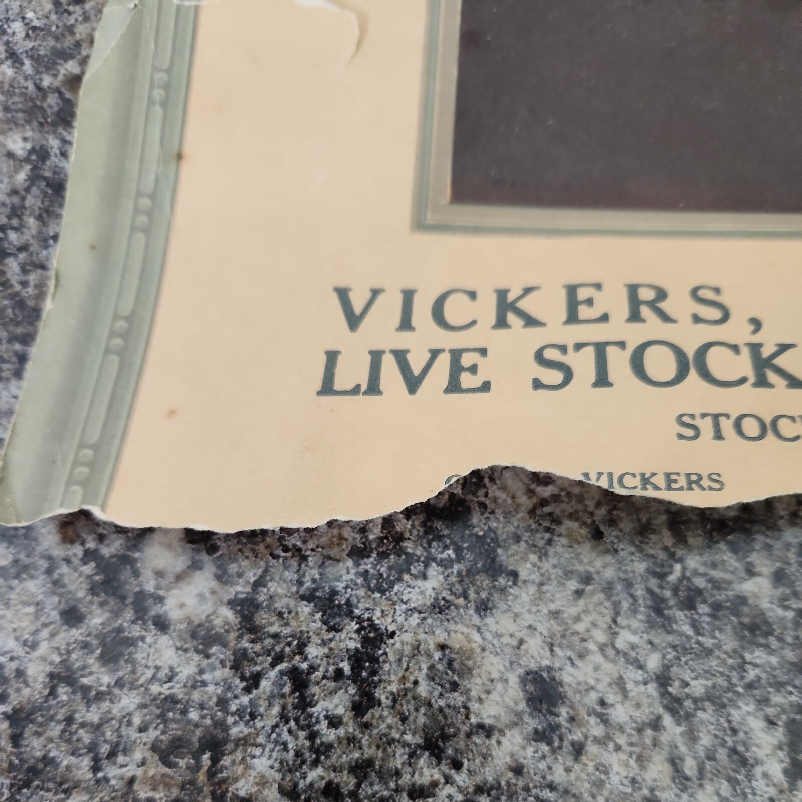 Vintage Vickers Herman Brooks Live Stock Commission Sioux City Iowa Calendar Top