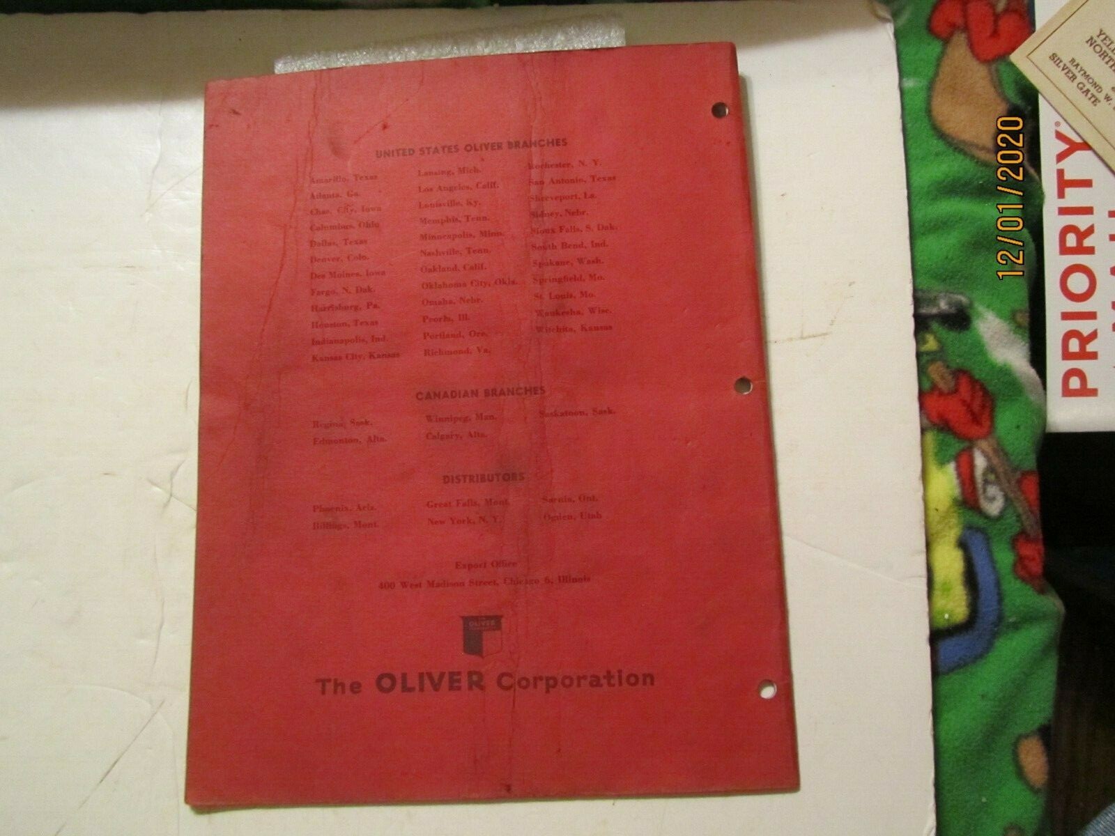 1950 Oliver Operating Instructions for Model 2 Corn Master Corn Picker Manual