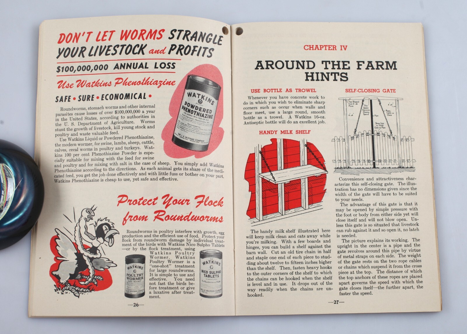 Vintage 1944 Watkins Farm Hints and Rules Booklet