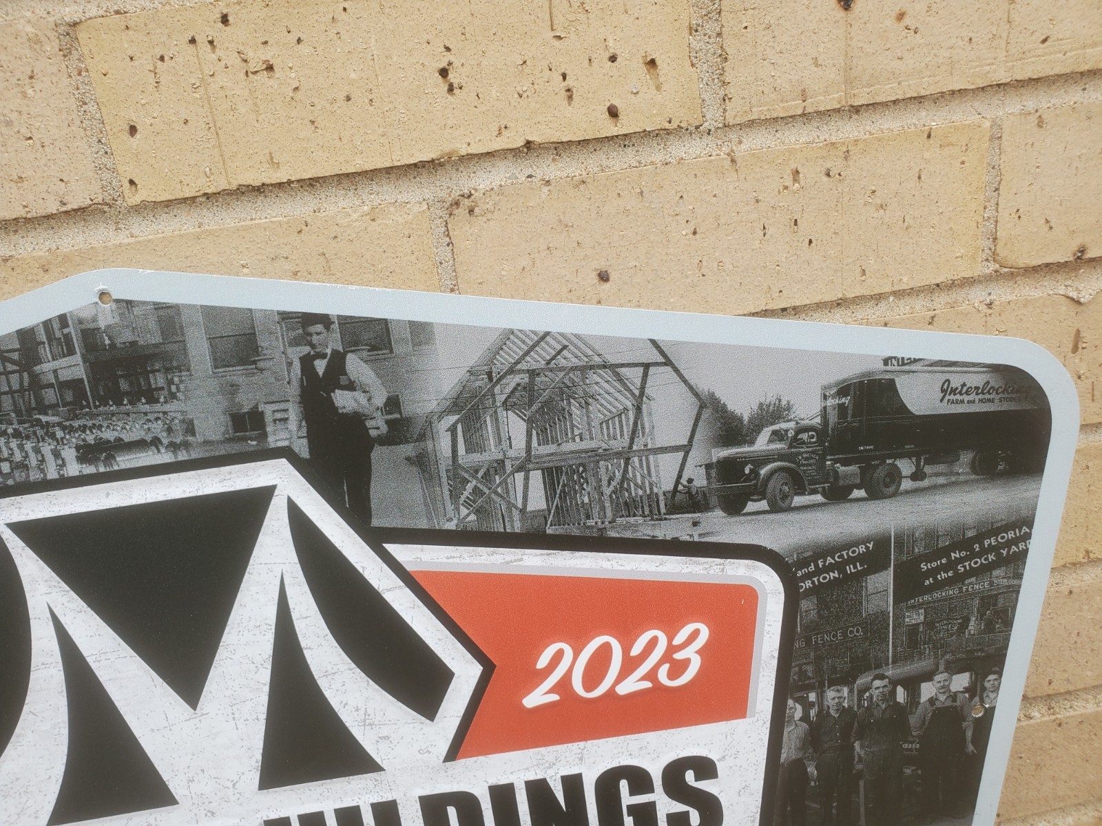 25-1/2&Prime; X 19&Prime; Metal Sign Morton Buildings 120th Anniversary 1903-2023 Farm Decor