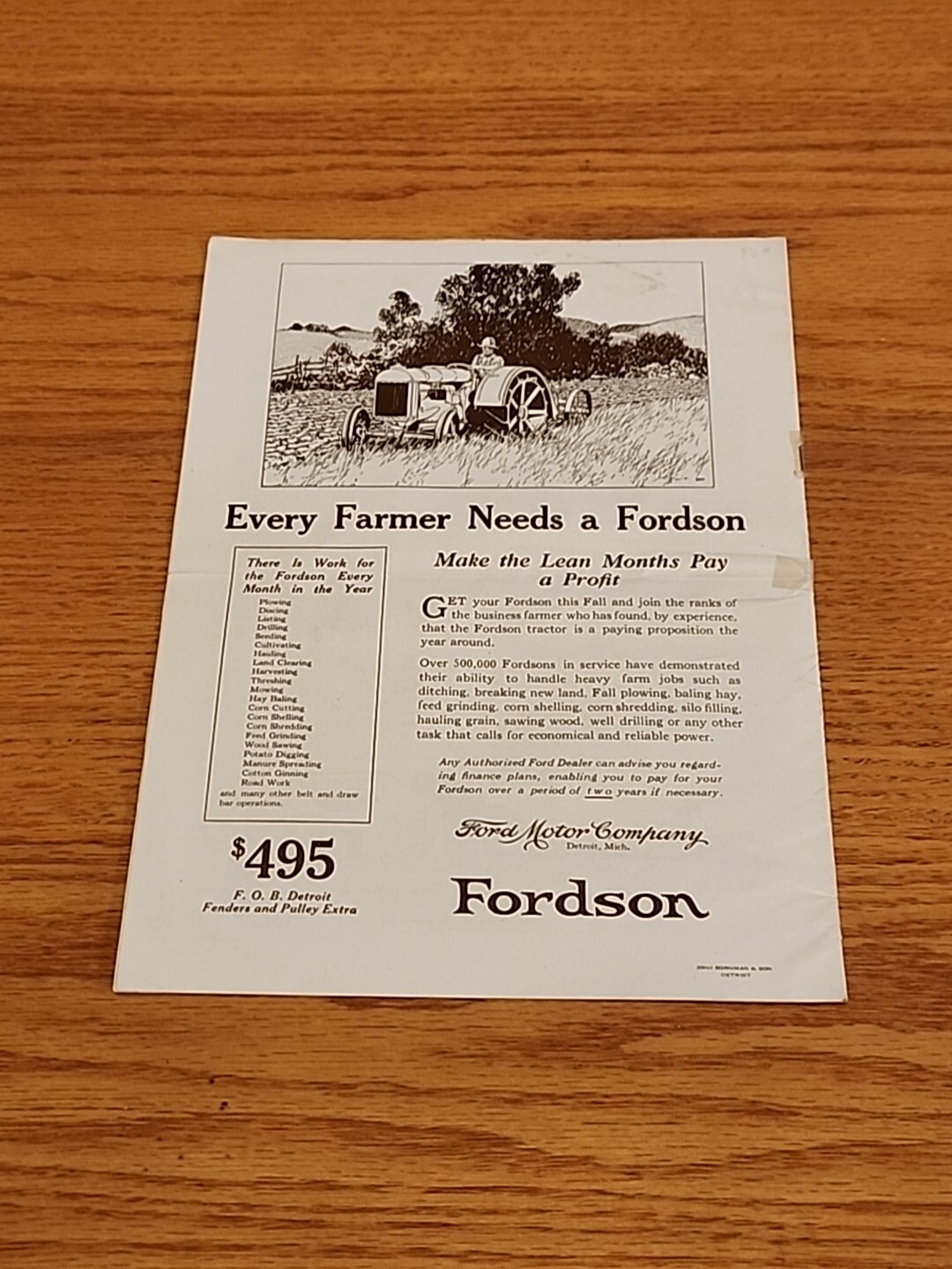 The Fordson Magazine October 1925 Vintage Original