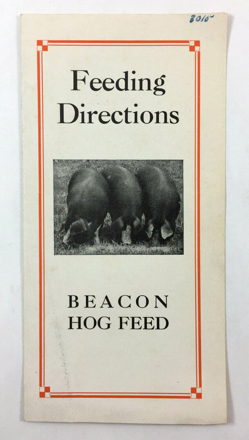 Beacon Milling Co Hog Feed Brochures Cayuga New York 1930s