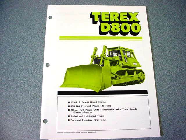 Terex D700A & D800 Crawler Dozer Literature
