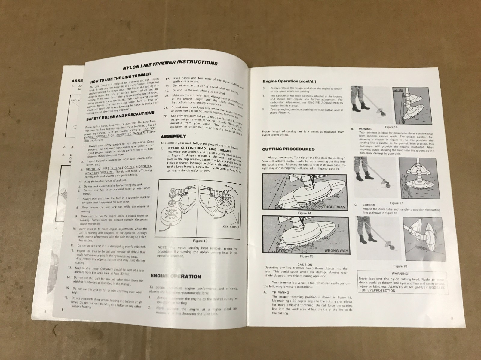 Vintage Sears Craftsman 37.7 CC Gas Brushwhacker Owner&rsquo;s Manual