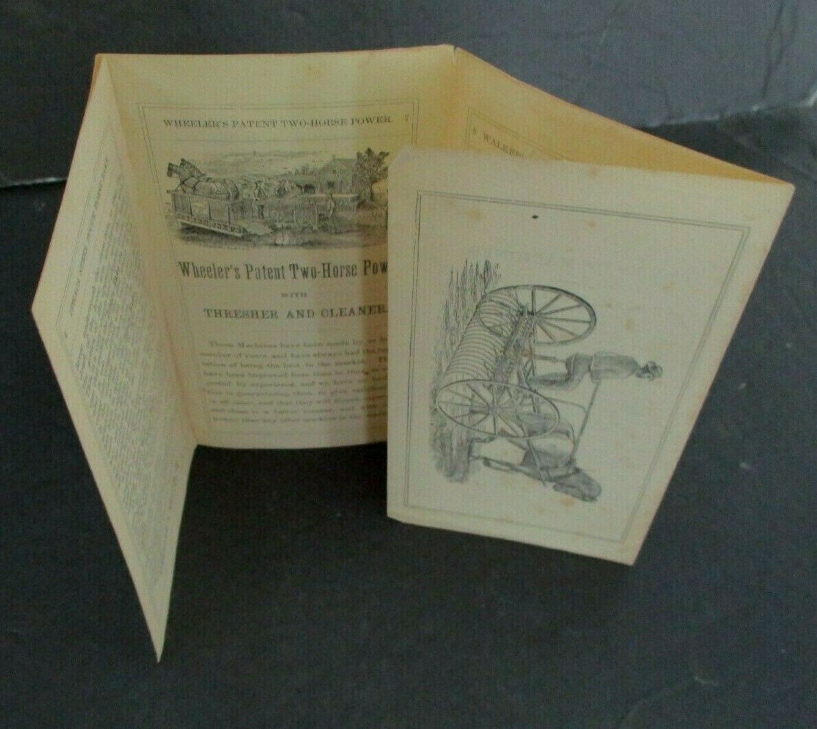 1875 ITHACA STEEL TOOTH HORSE RAKE Advertising, Wheeler & Melick Co. Albany, NY