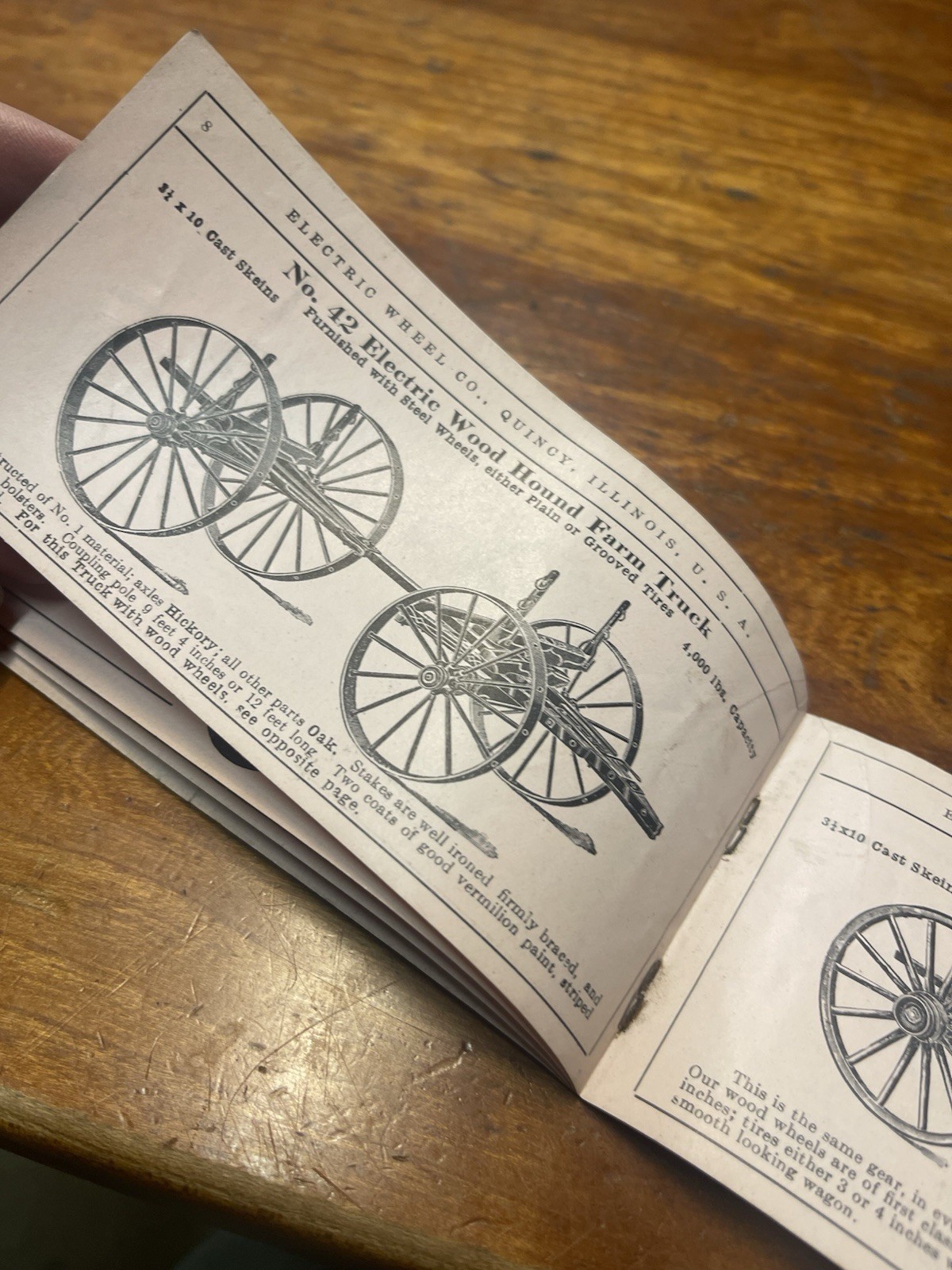 Electric Steel Wheel Co Farm Wagons Quincy IL 1900s Small Catalog Gas Engine