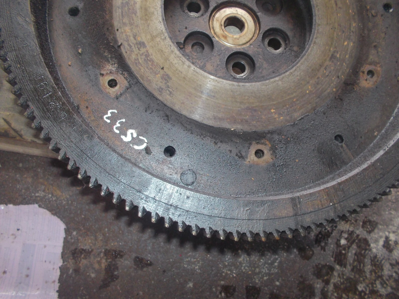 Cockshutt 30 tractor original engine flywheel and ring gear in good shape CS30