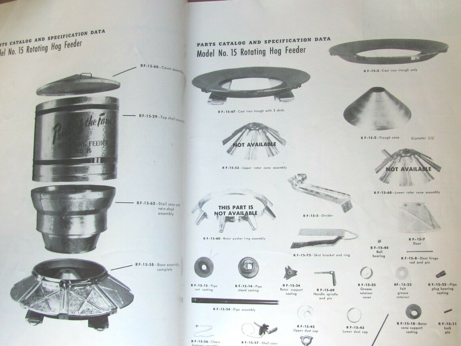 1962 Hawkeye Steel Products Dealer Parts Catalog Farm Feed Equipment