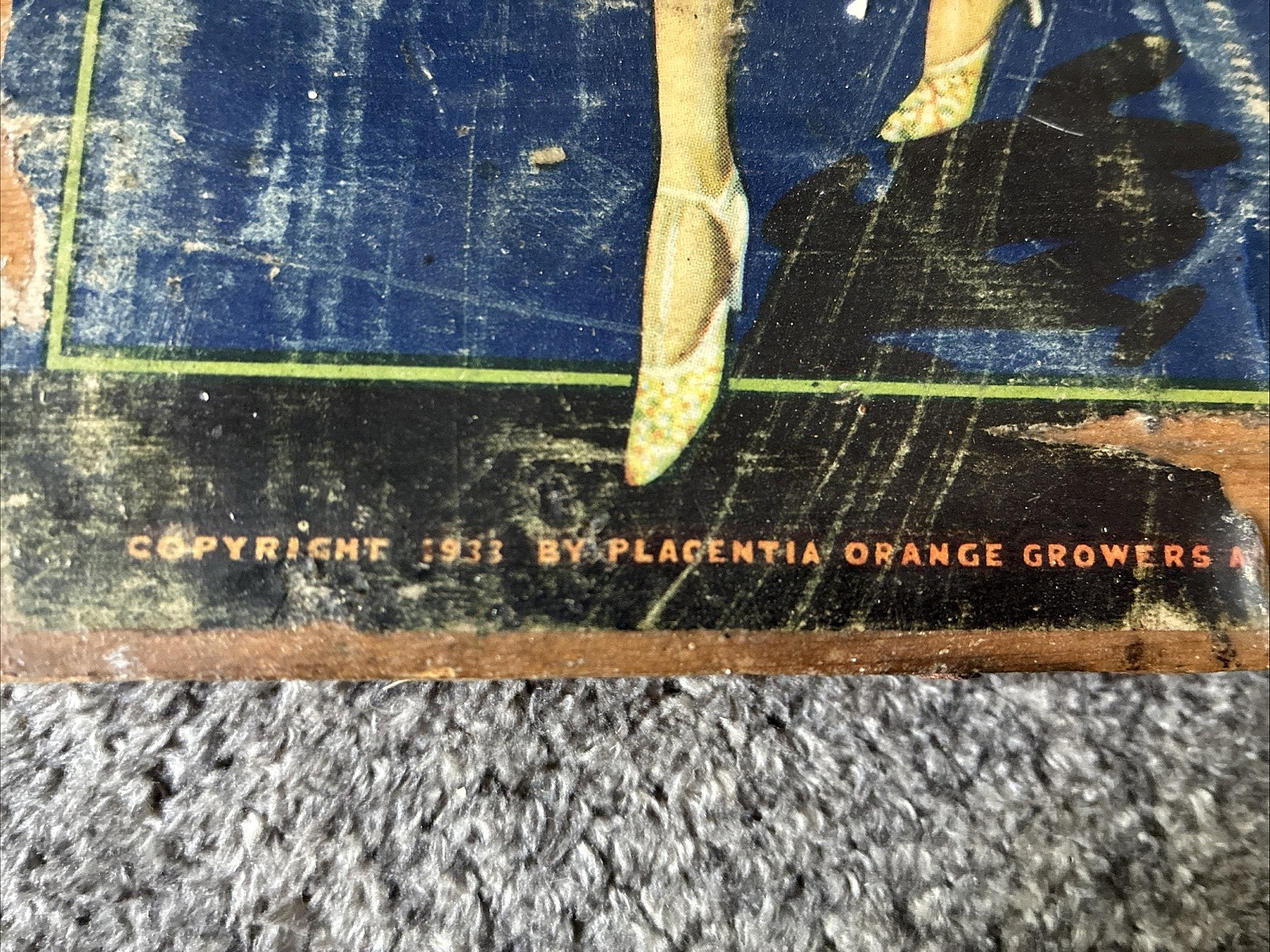 Vintage Wooden Box Ends With Sunkist Advertisement Repurposed For Displays