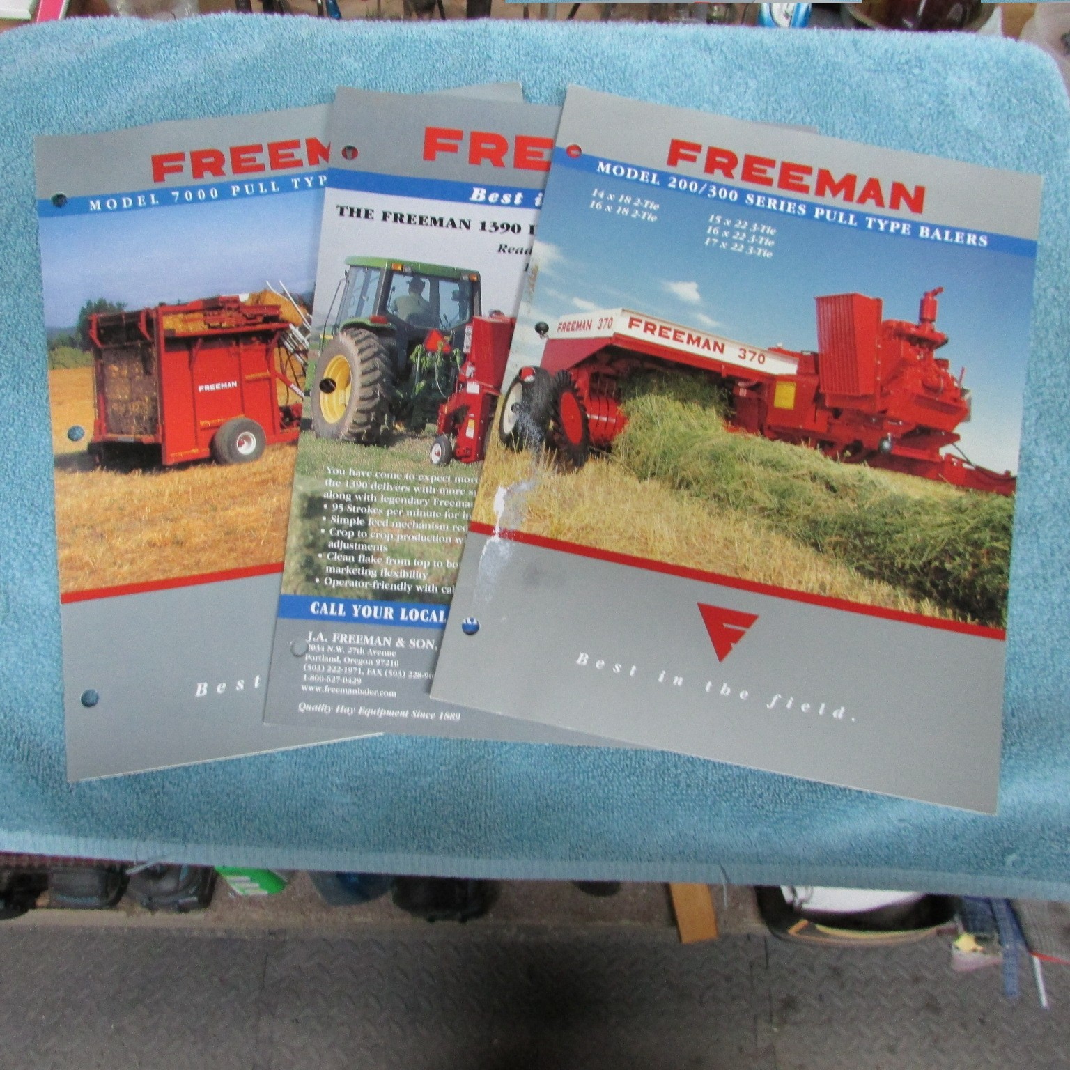 Freeman Baler Brochure&rsquo;s (3) 200 / 300, 1390, 7000