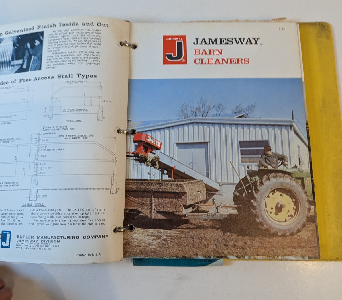 Vintage Compilation of Farm Dairy Products Clay and Jamesway Plastic Folder
