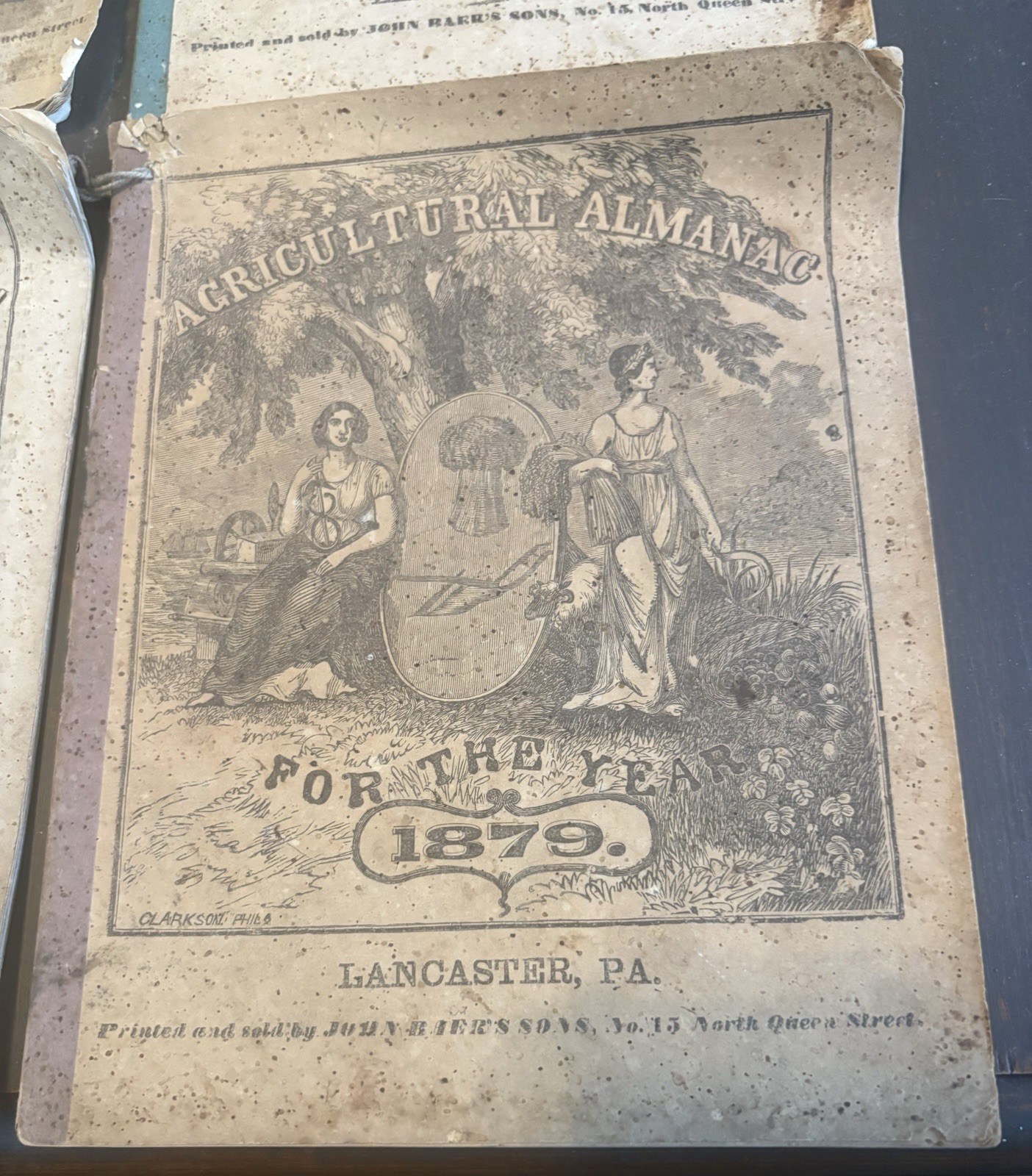 Lot Of 4 John Baer&rsquo;s Agricultural Almanac Lancaster, PA Antique! 1876-1879