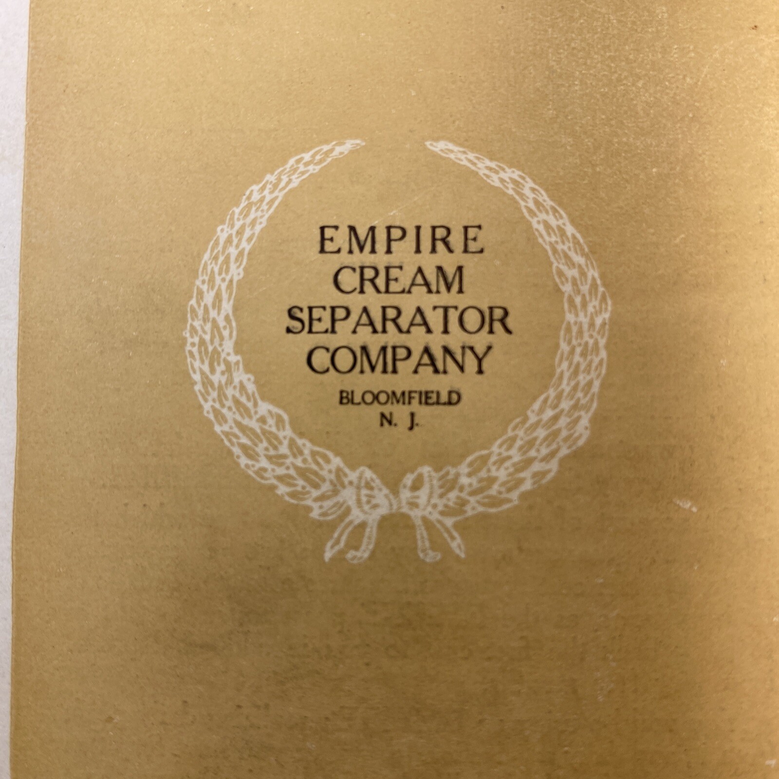 Rare-Empire Cream Separator Company Bloomfield NJ , Dairy, Milk,Ag/farm Ad