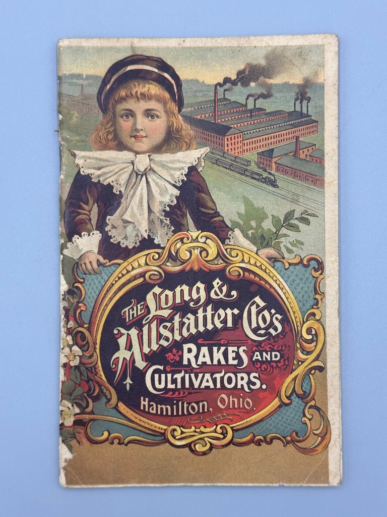 c 1890 Long & Allstatter Rake Cultivator FARM ADVERTISING Catalog HAMILTON Ohio