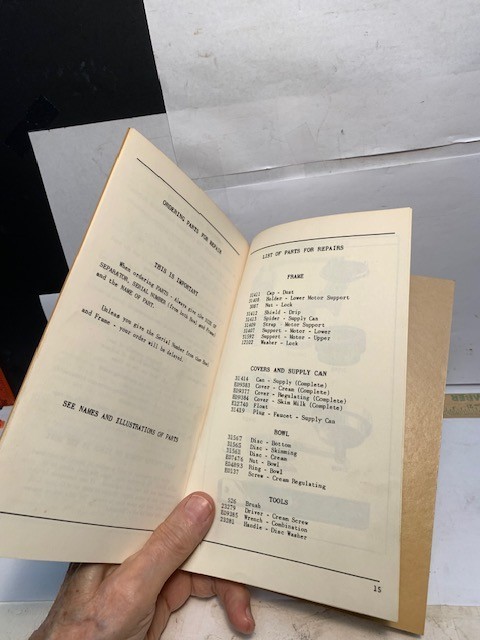 « NICE » 1956 INSTRUCTION MANUAL DE LAVAL No. 9 JUNIOR ELECTRO CREAM SEPARATOR
