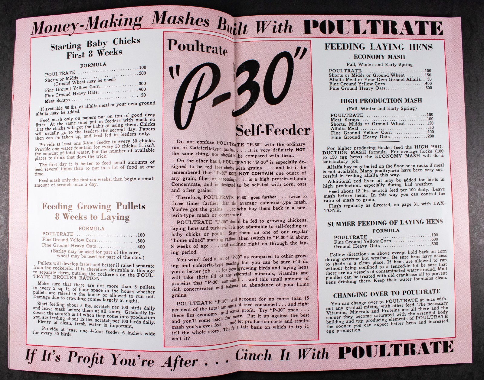Vintage Agriculture Advertising Foxbilt Feeds Brochure Chicken Farming 1944