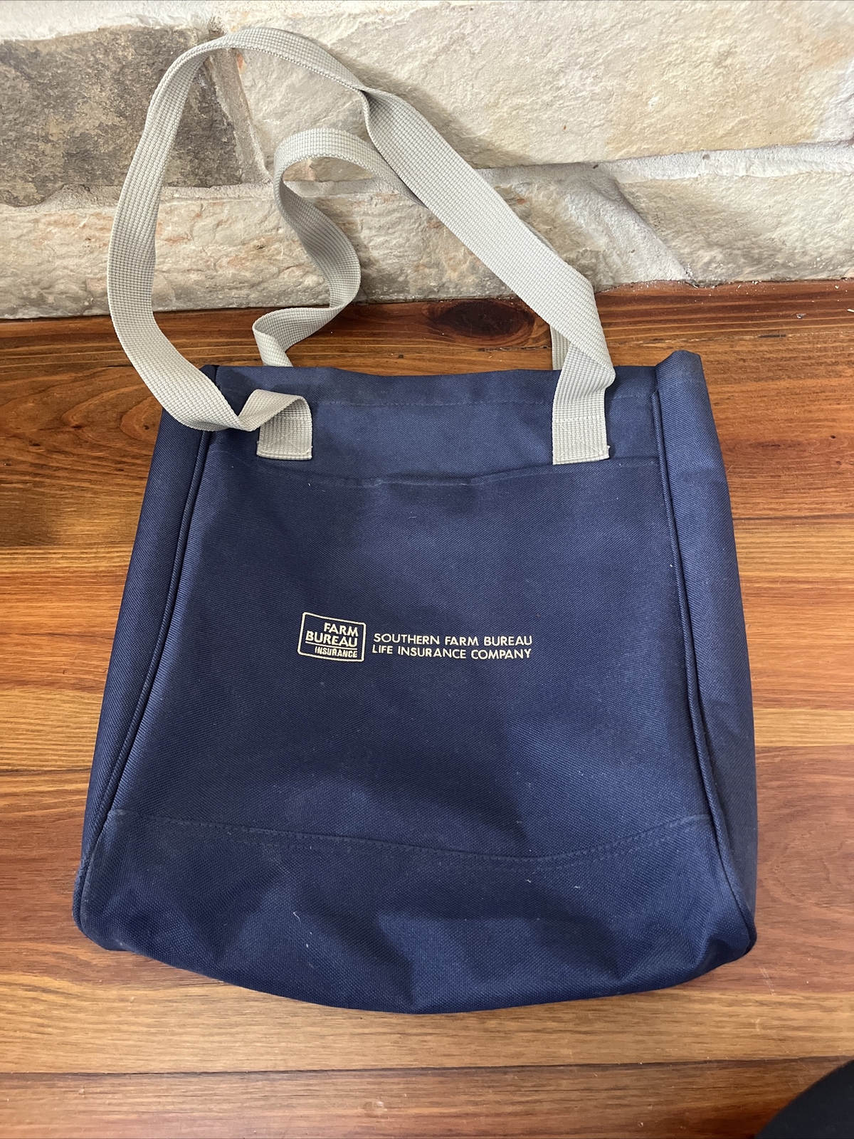 Southern Farm Bureau Life Insurance Company Canvas Tote Navy 15×11 1/2×3